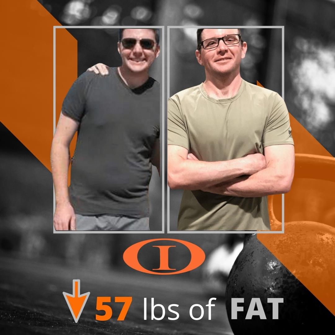 Personal Trainer San Diego Iron Orr Fitness: Client Chris lost 57 lbs of FAT