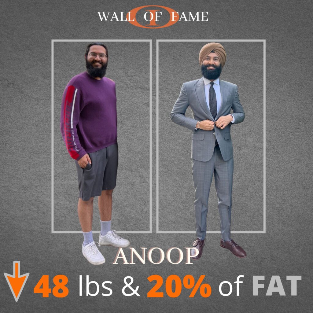 Anoop's 48 lbs Weight Loss & 20% Body Fat Reduction